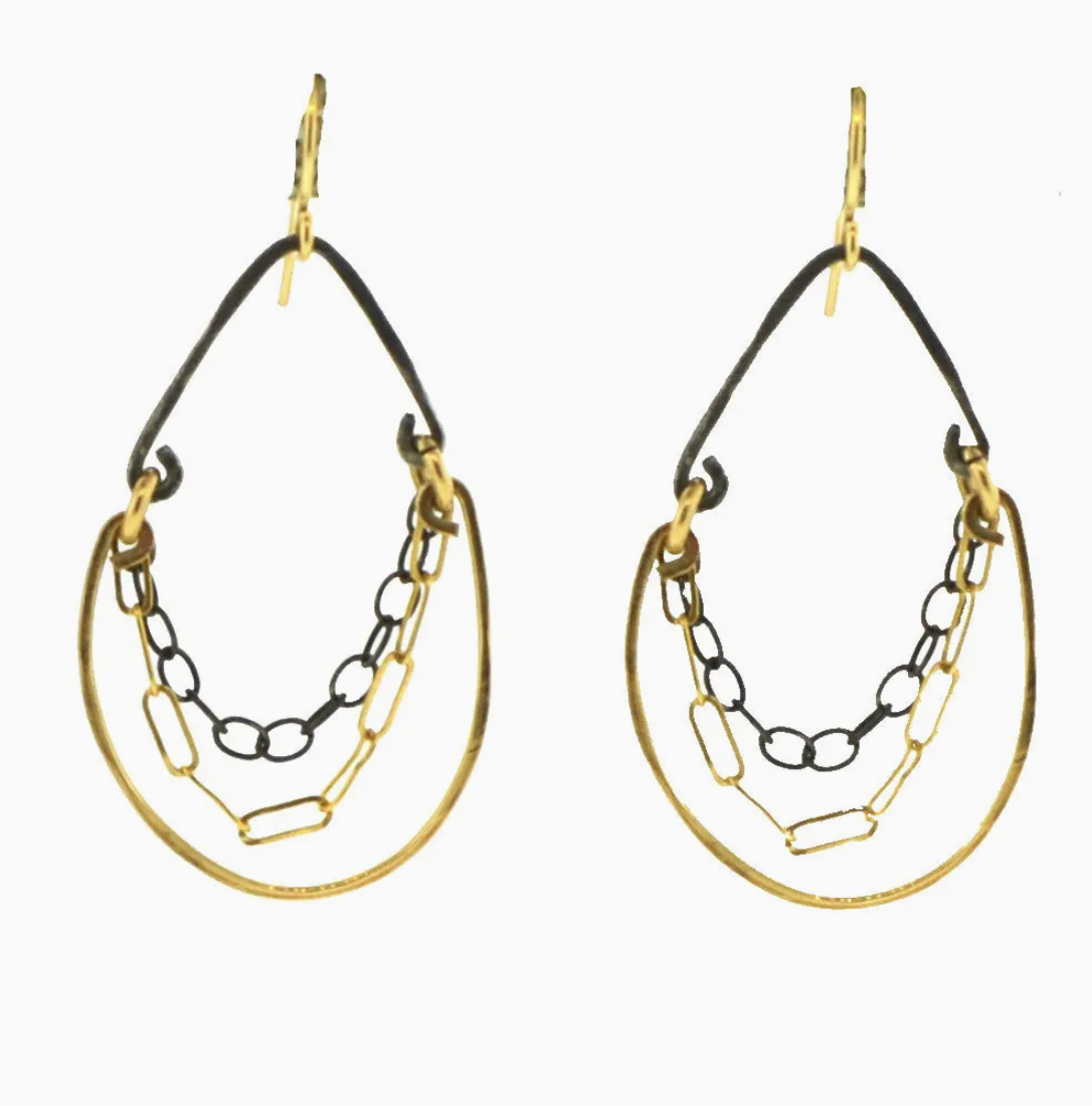 Image of Mixed Metal Chandelier Earrings by Mabel Chong