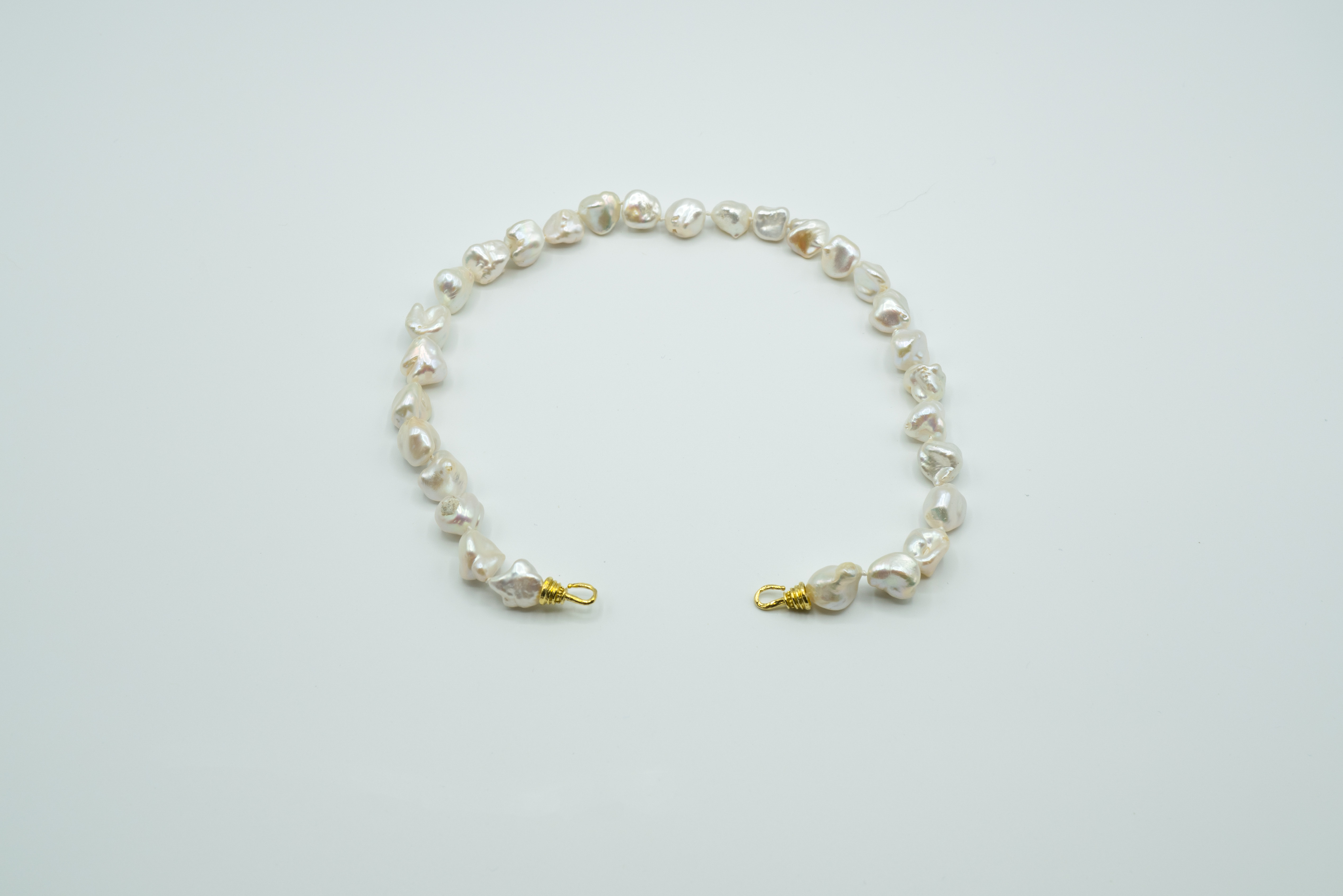 Chunky Nugget Freshwater Pearls with High Luster with Hand Cast Brass Hooks