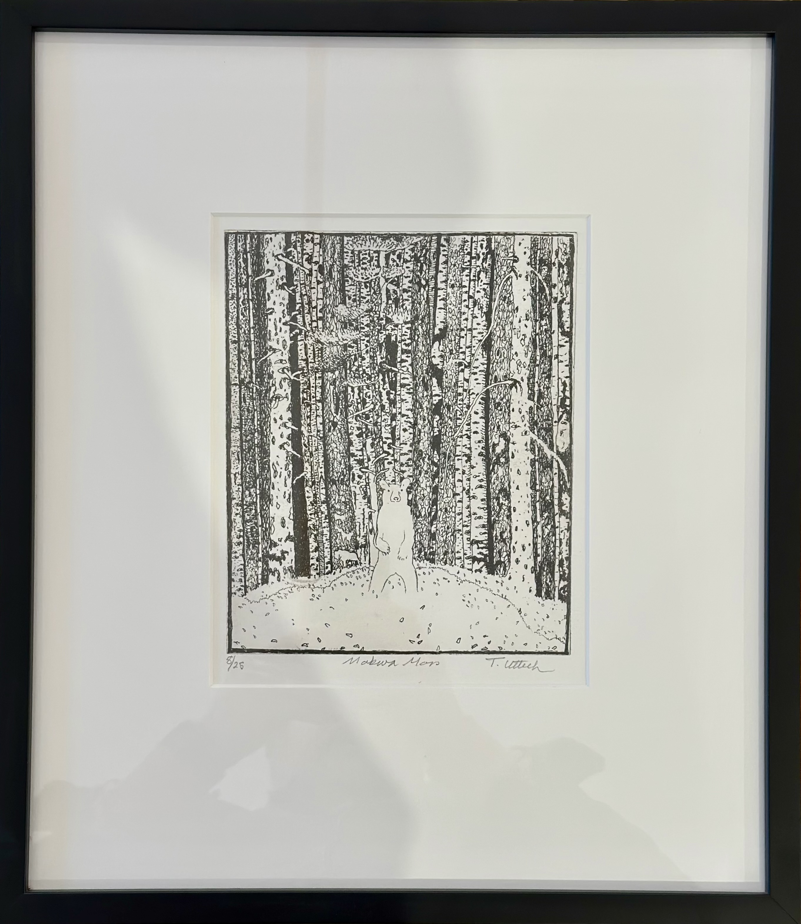 Image of Makwa Moss (Framed) by Tom Uttech