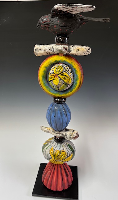 Image of Tower with Blackbird by Nancy Briggs