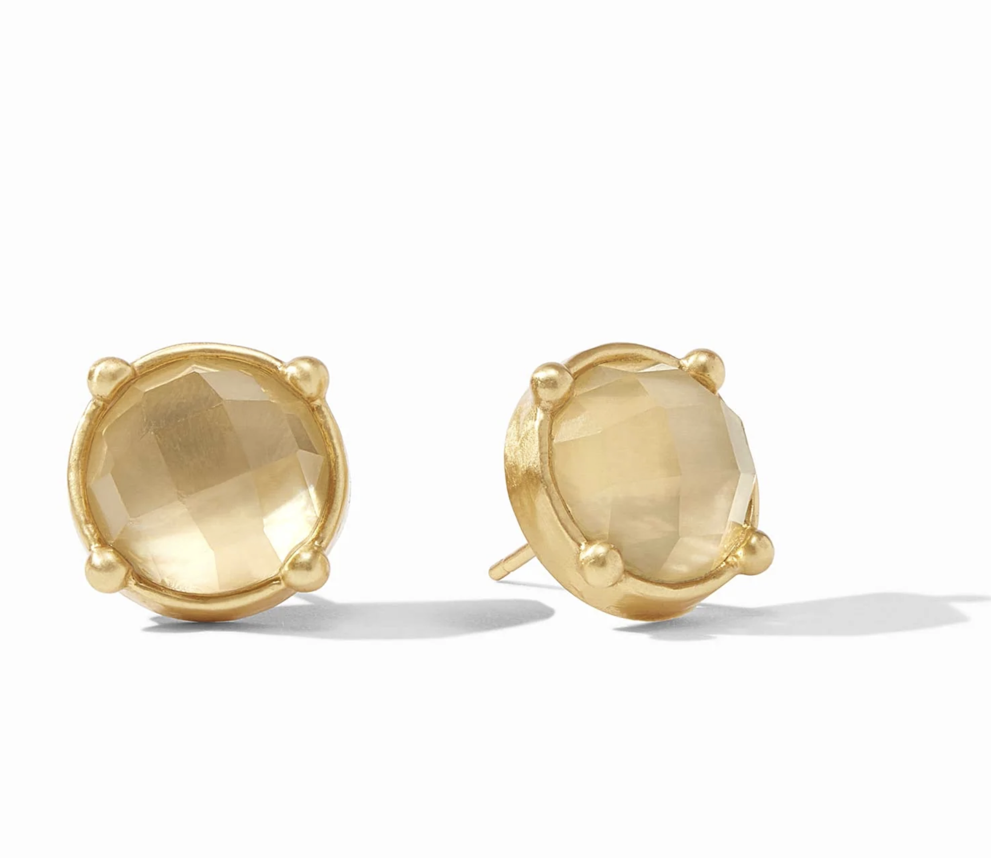 Image of Iridescent Champagne Honey Studs by Julie Vos