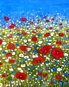 Poppies Galore I Indoor/Outdoor Painting
