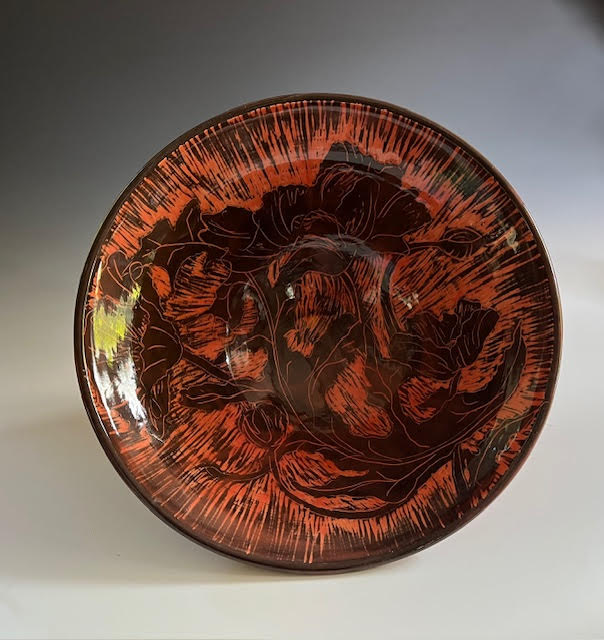 Image of Coral Poppy Bowl by Nancy Briggs