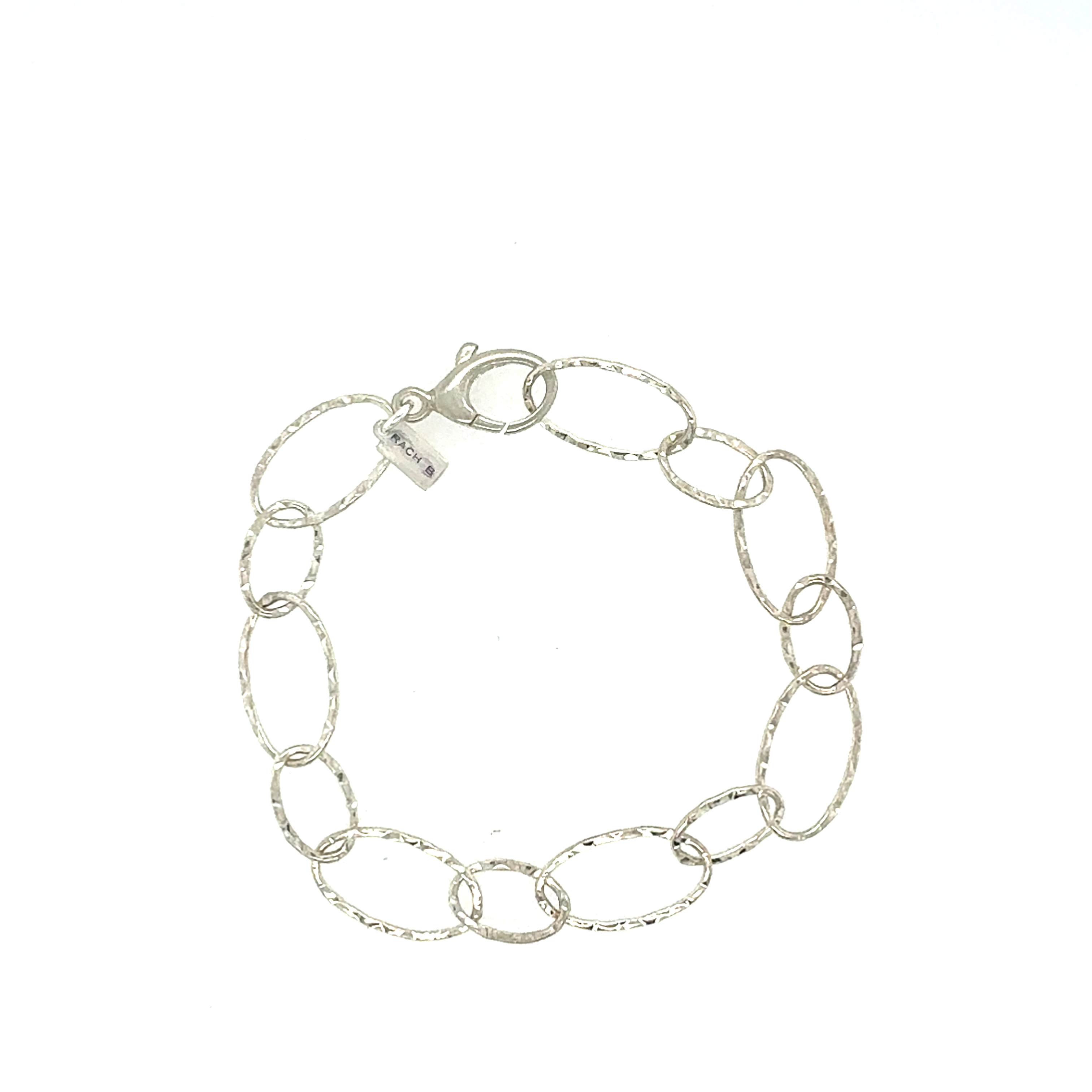 Image of Hammered Sterling Large Link Bracelet - Sterling - Trunk Show by  RACH B Jewelry