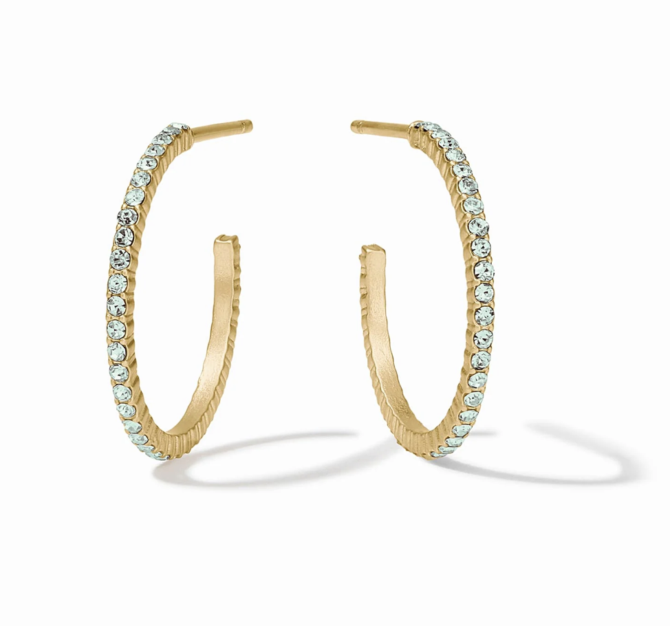 Image of Aquamarine Blue Windsor Hoop, Small by Julie Vos