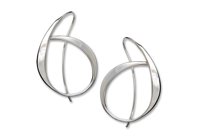 Image of Allegro Sterling Silver Earrings, Small by Ed Levin