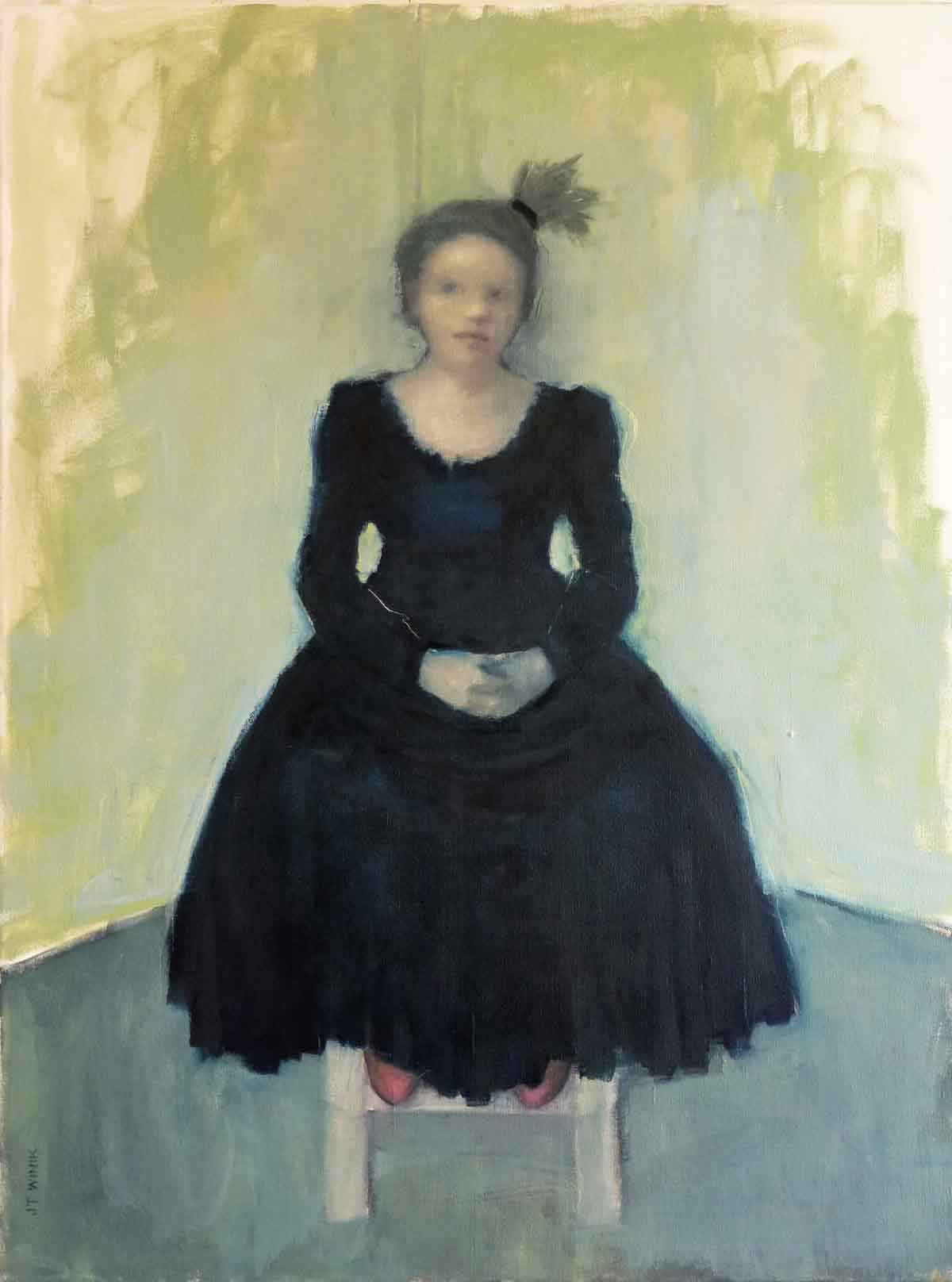 Black Dress, Green Wa... by  J.T. Winik - Masterpiece Online