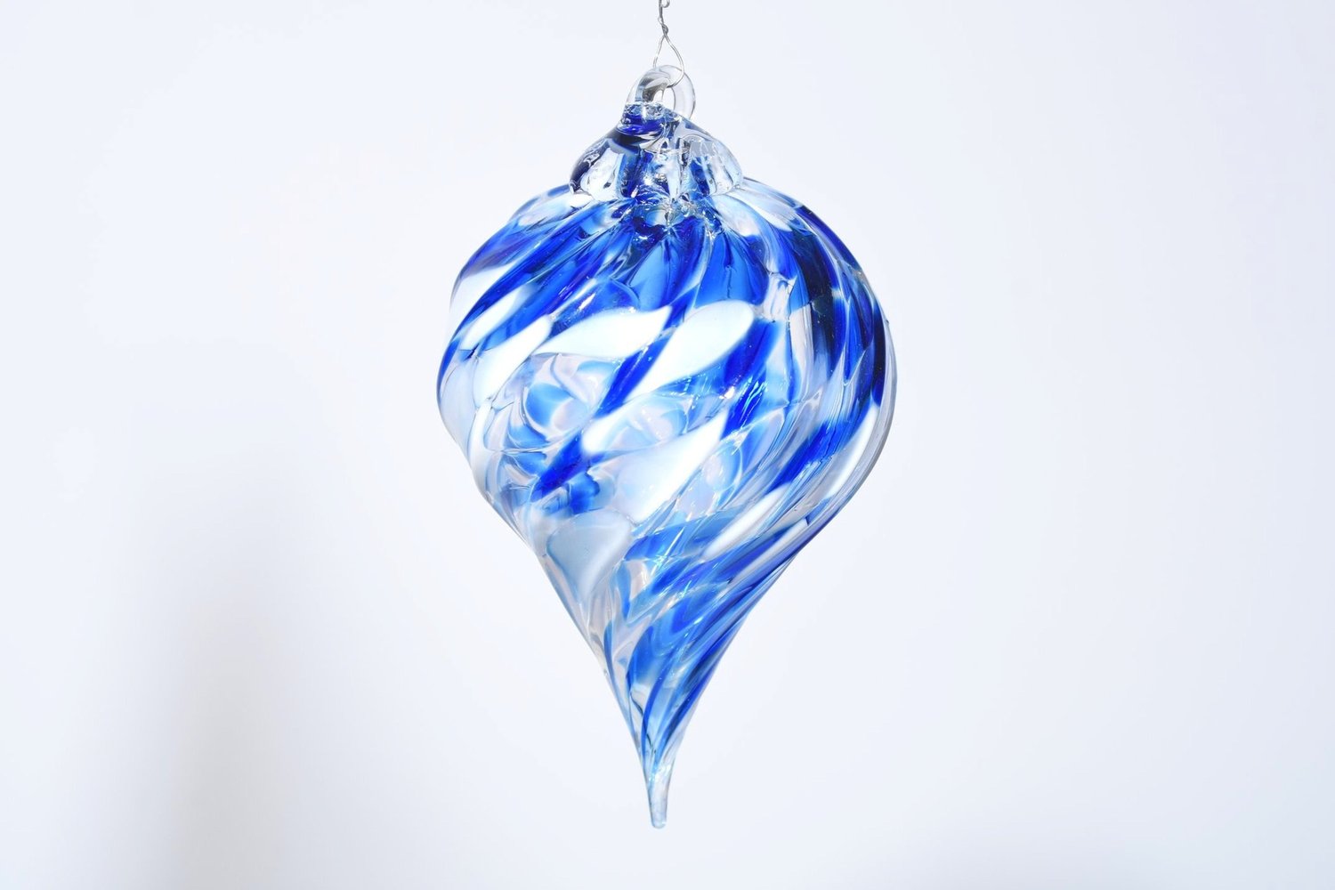 Blue Teardrop Ornament