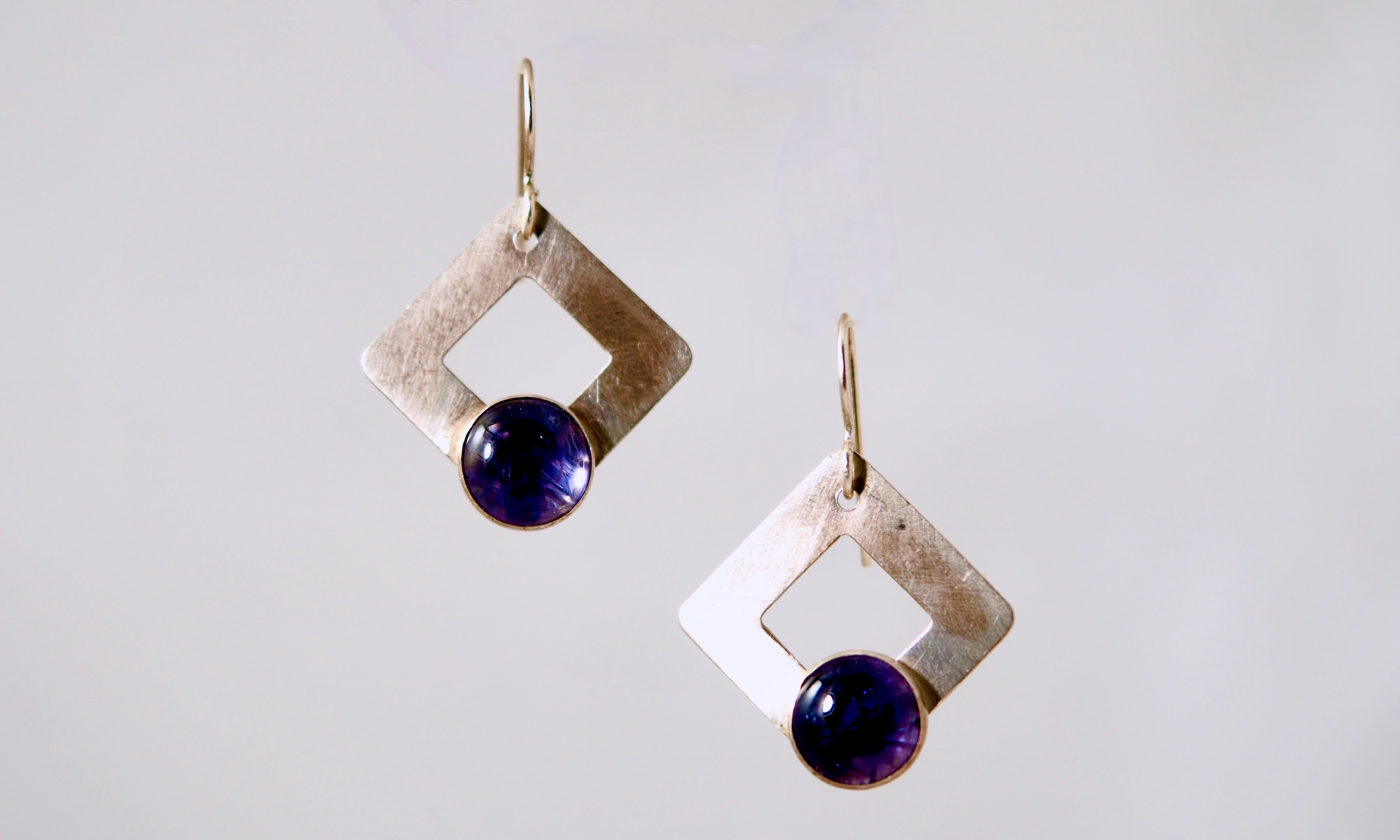Blue Moon Sterling and Tanzanite Earrings