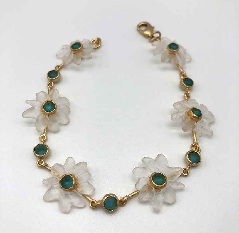 Image 1 for Margarita Bracelet, Bronze and Cast Glass, 7 1/2 Margarita Bracelet, Bronze and Cast Glass, 7 1/2