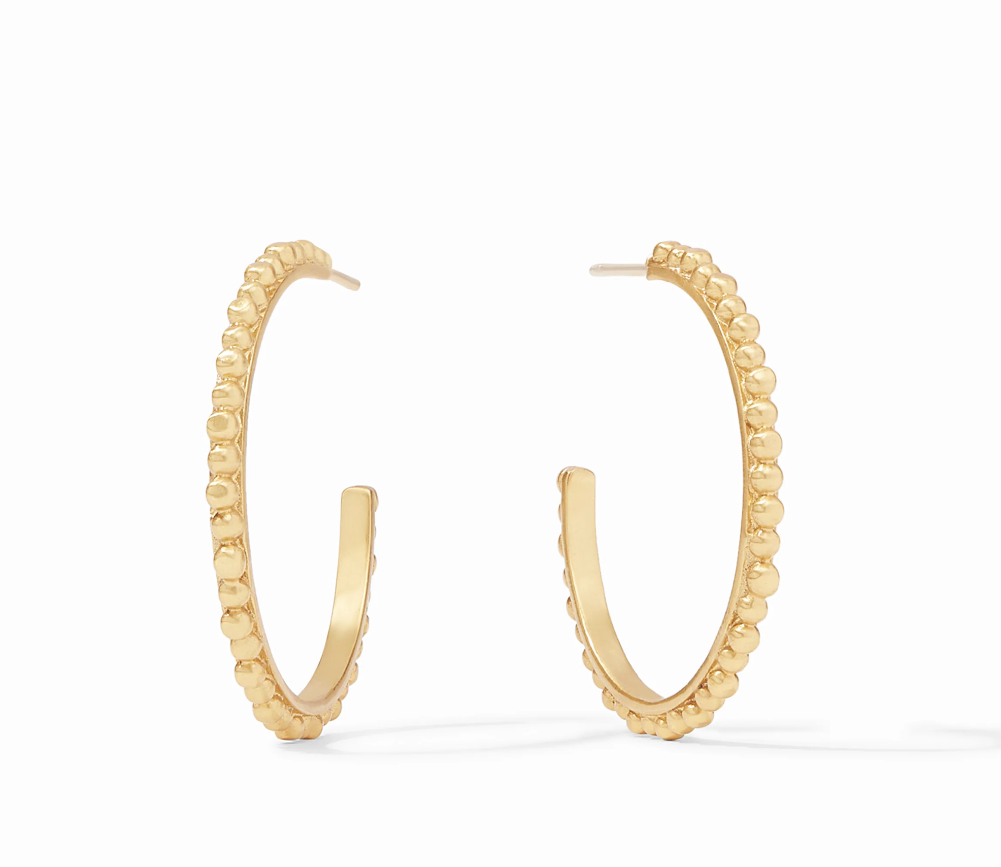 Image of Medium Colette Bead Hoop Earrings, Gold by Julie Vos