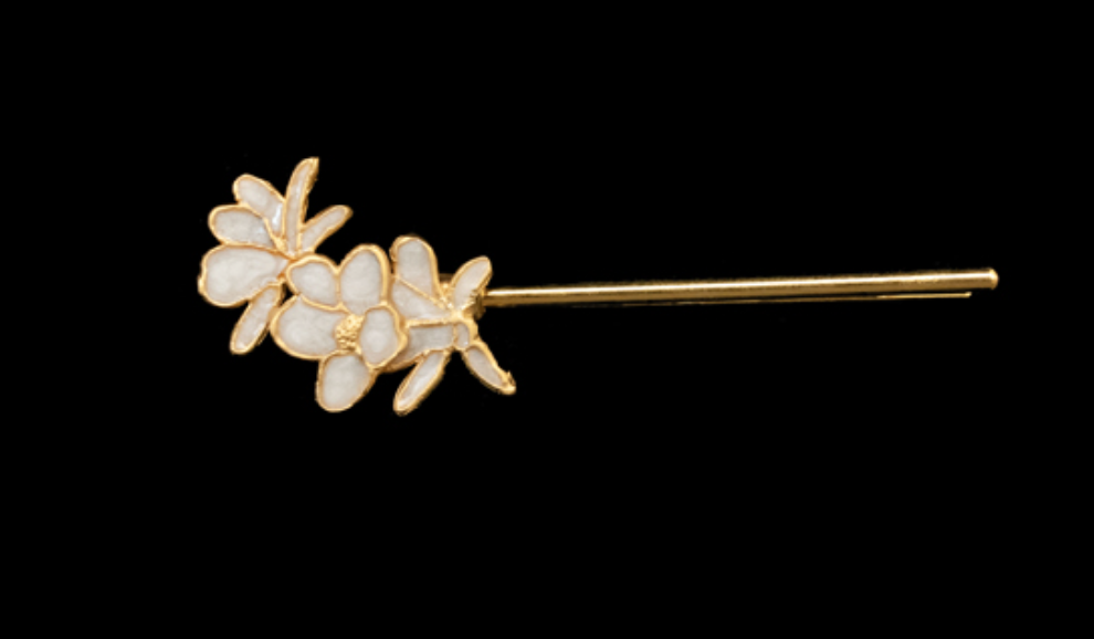 Image of Plique-a-Jour Blossom Bobby Pin by Michael Michaud