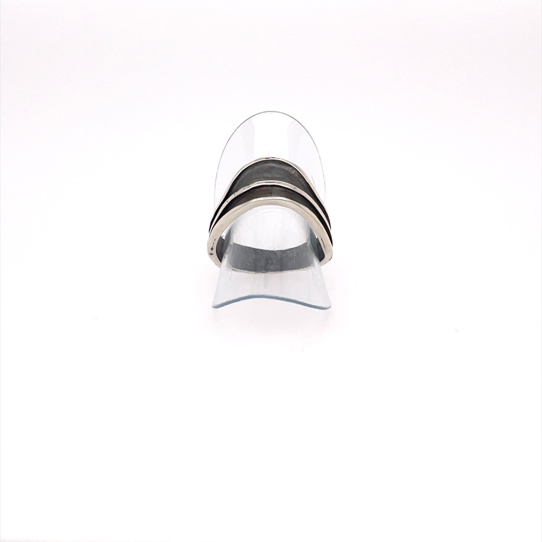 Flat Wave Ring, Silver