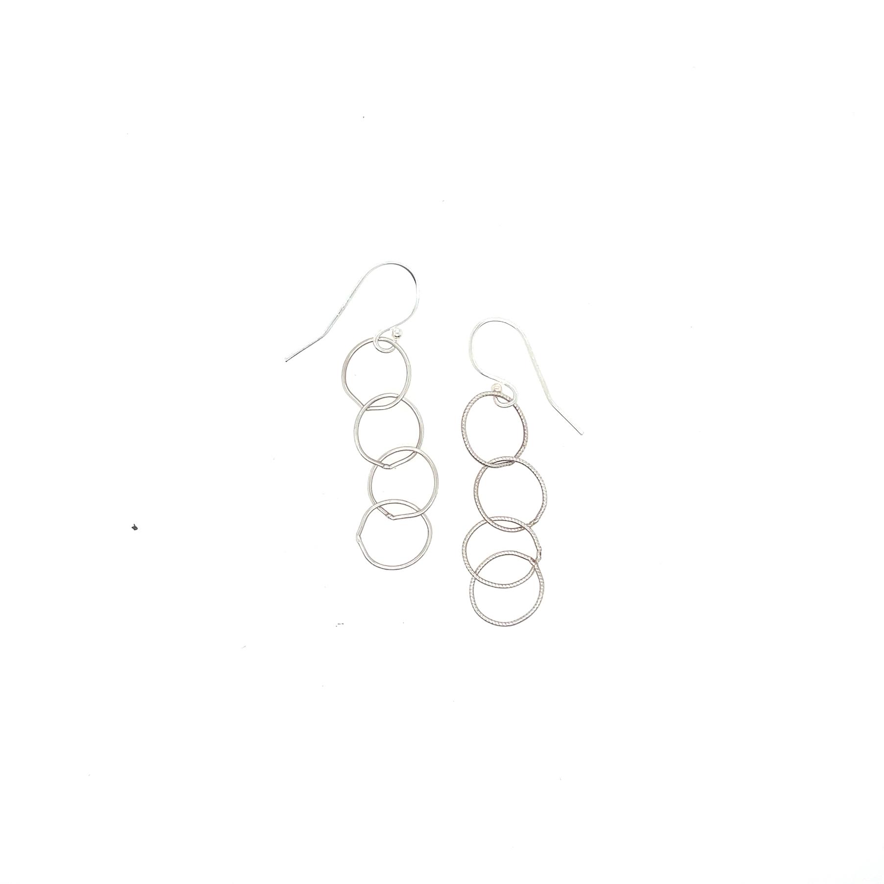Image of Round 4-Link Chain Drop Earrings - Sterling - Trunk Show by  RACH B Jewelry