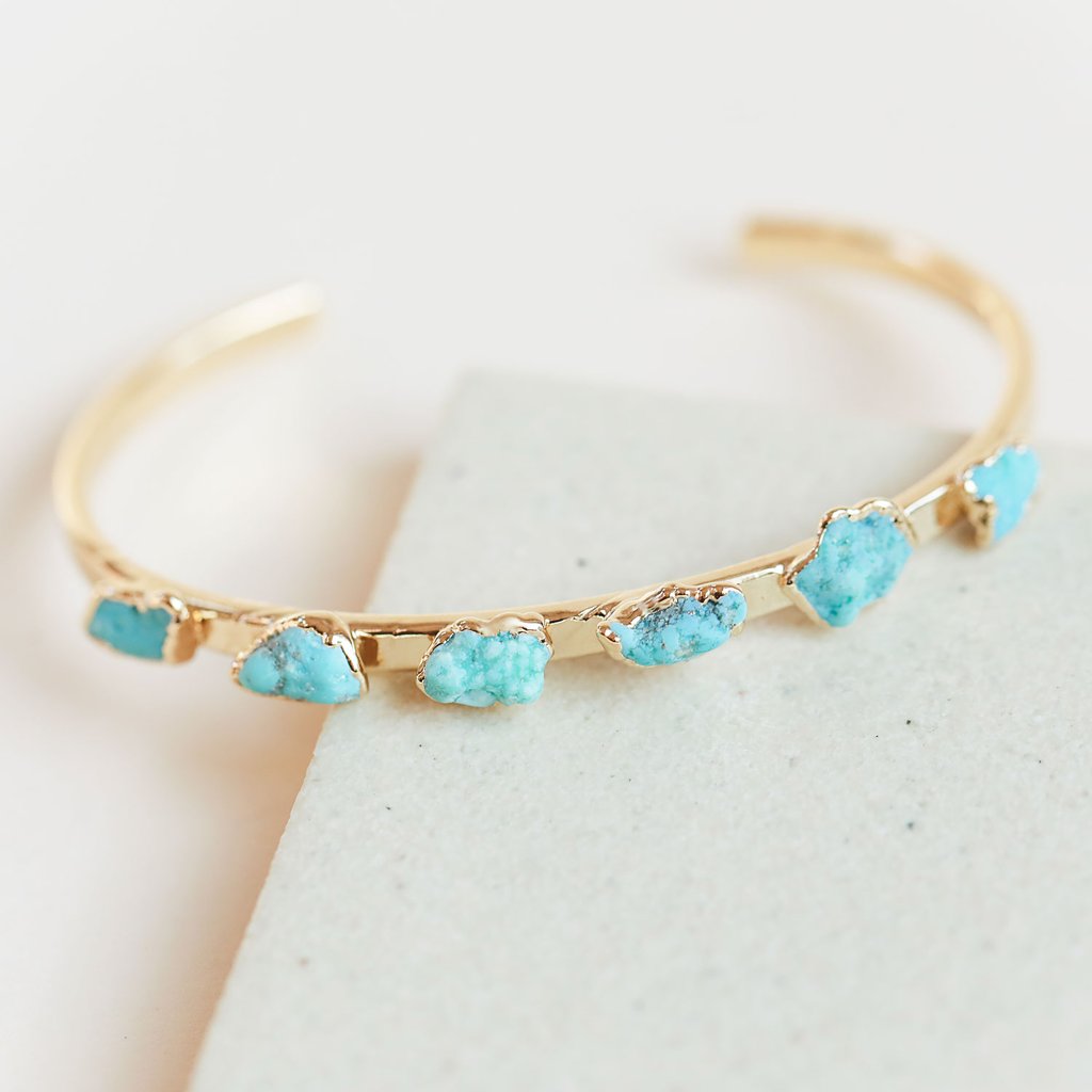 Turquoise Cuff Gold