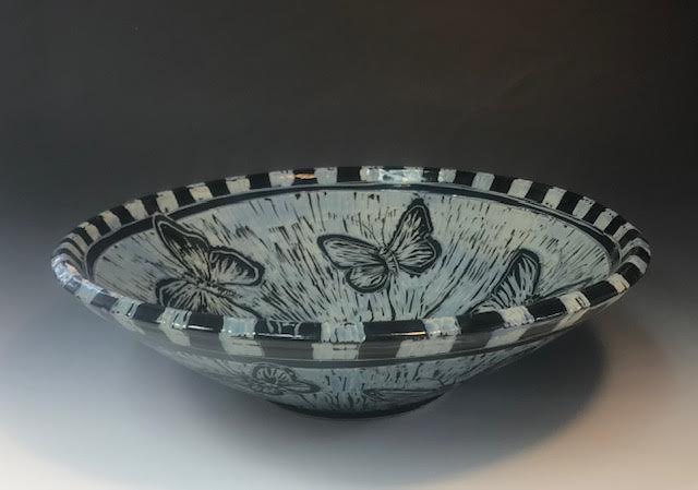 Image of Blue Butterfly Bowl by Nancy Briggs