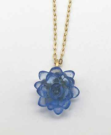 Image 1 for Small Lotus Flower Pendant on Chain 16 Small Lotus Flower Pendant on Chain 16