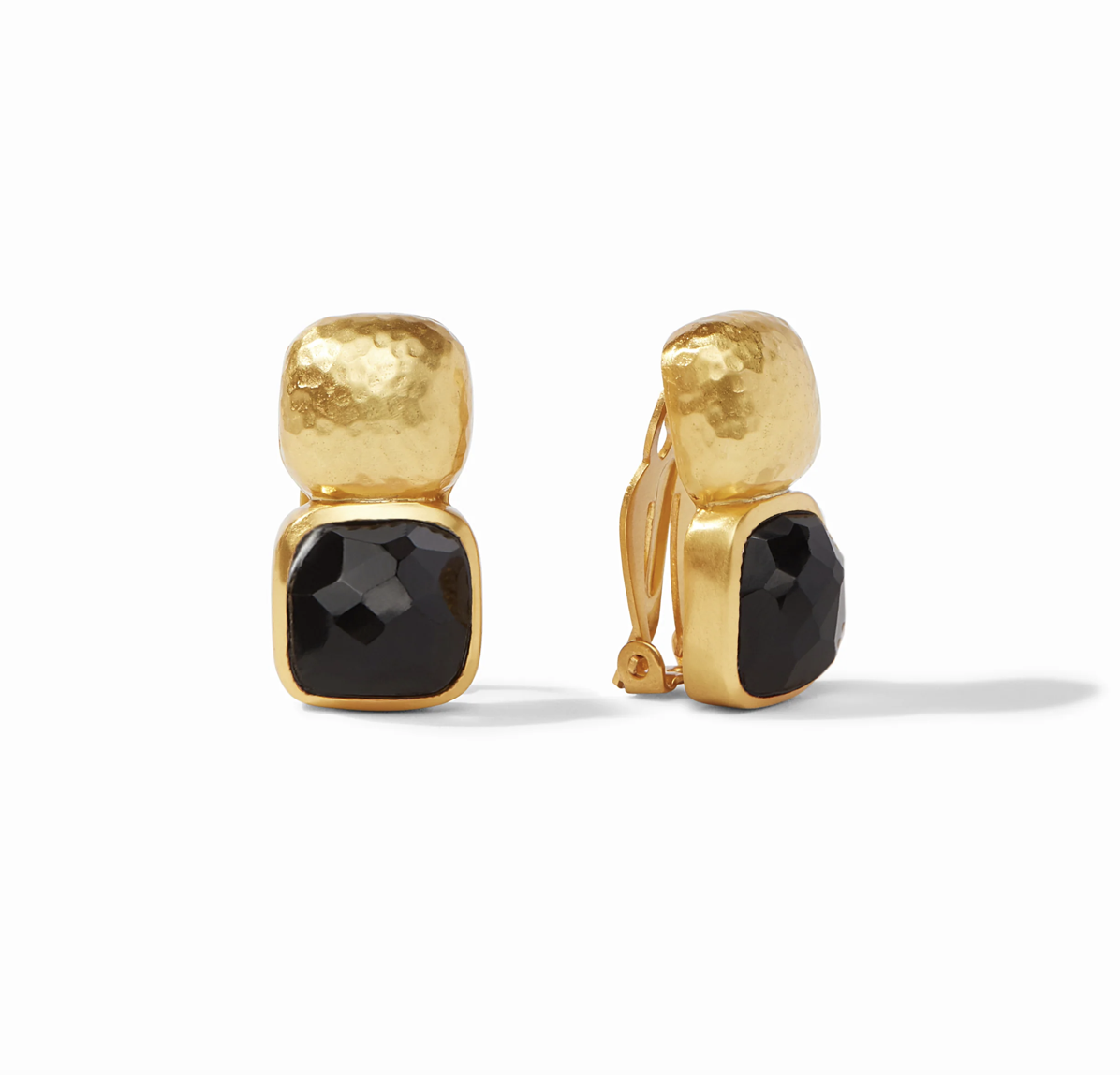 Image of Obsidian Black Catalina Clip Earrings by Julie Vos