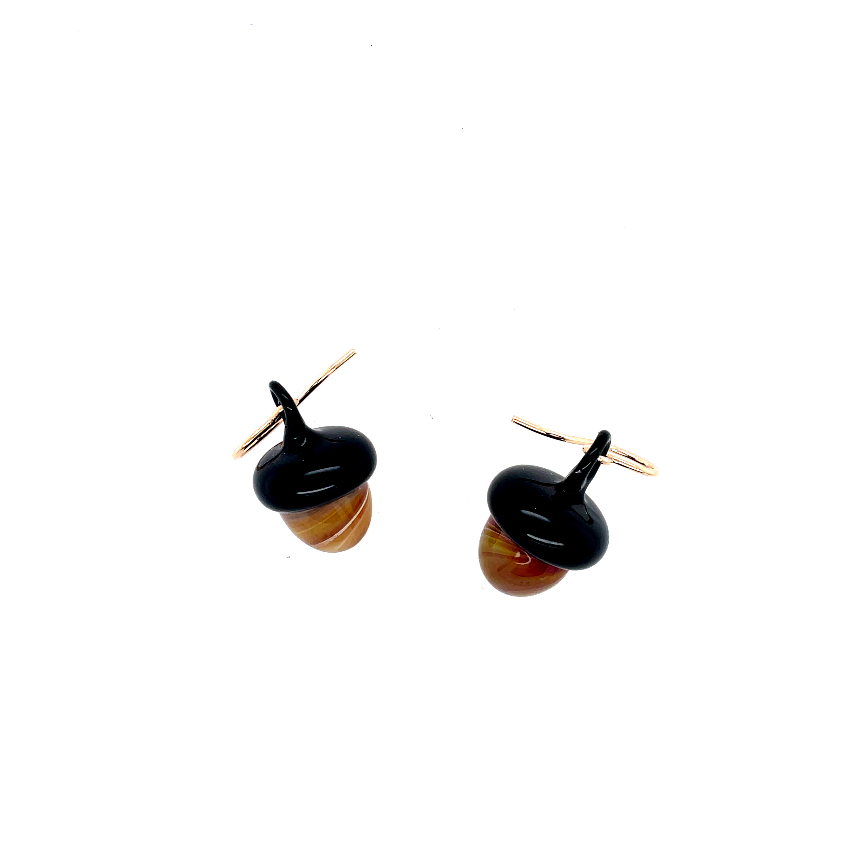 Acorn Earrings on Gold-filled Wires