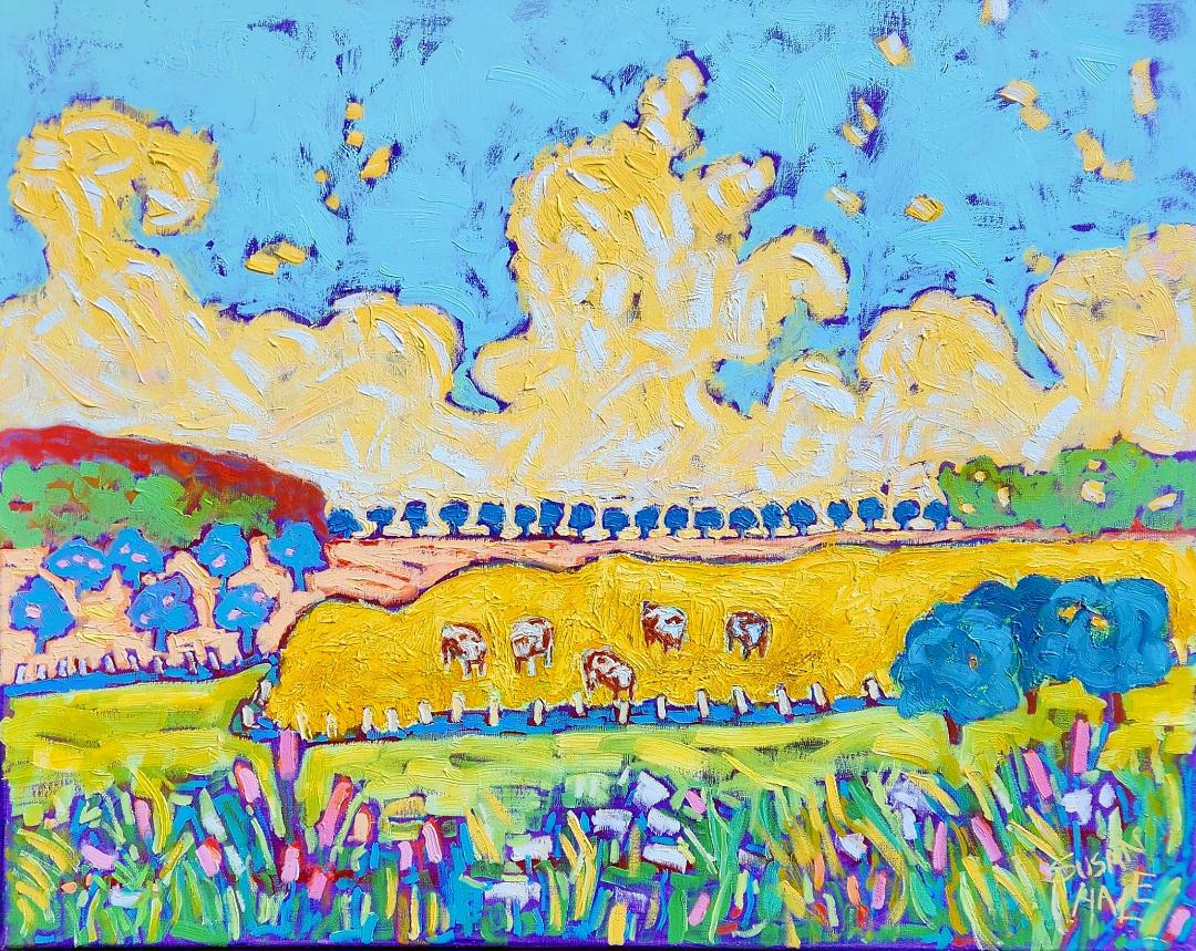 Image of Cows on the Camino by Susan Hale
