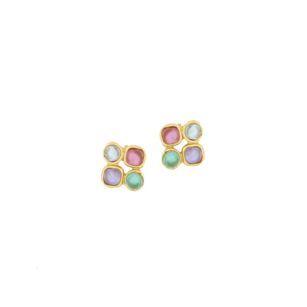 Image of Droplet Post Earrings in Multi Pastel by Michael Vincent Michaud