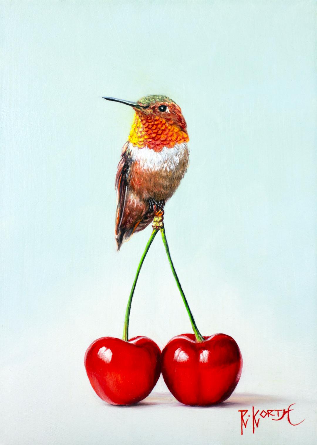 Image of Rufous & Red Cherries by Rebecca Korth