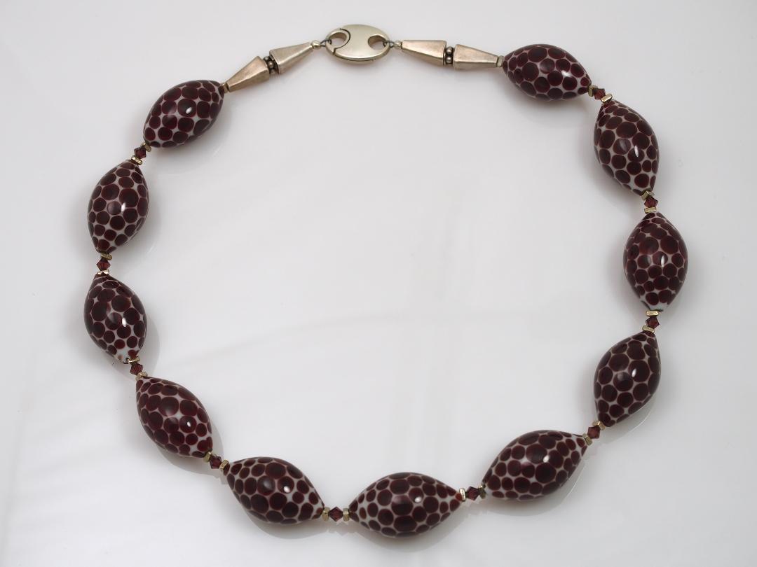 Image of Rare Handblown Bead Necklace by Barbara Rand