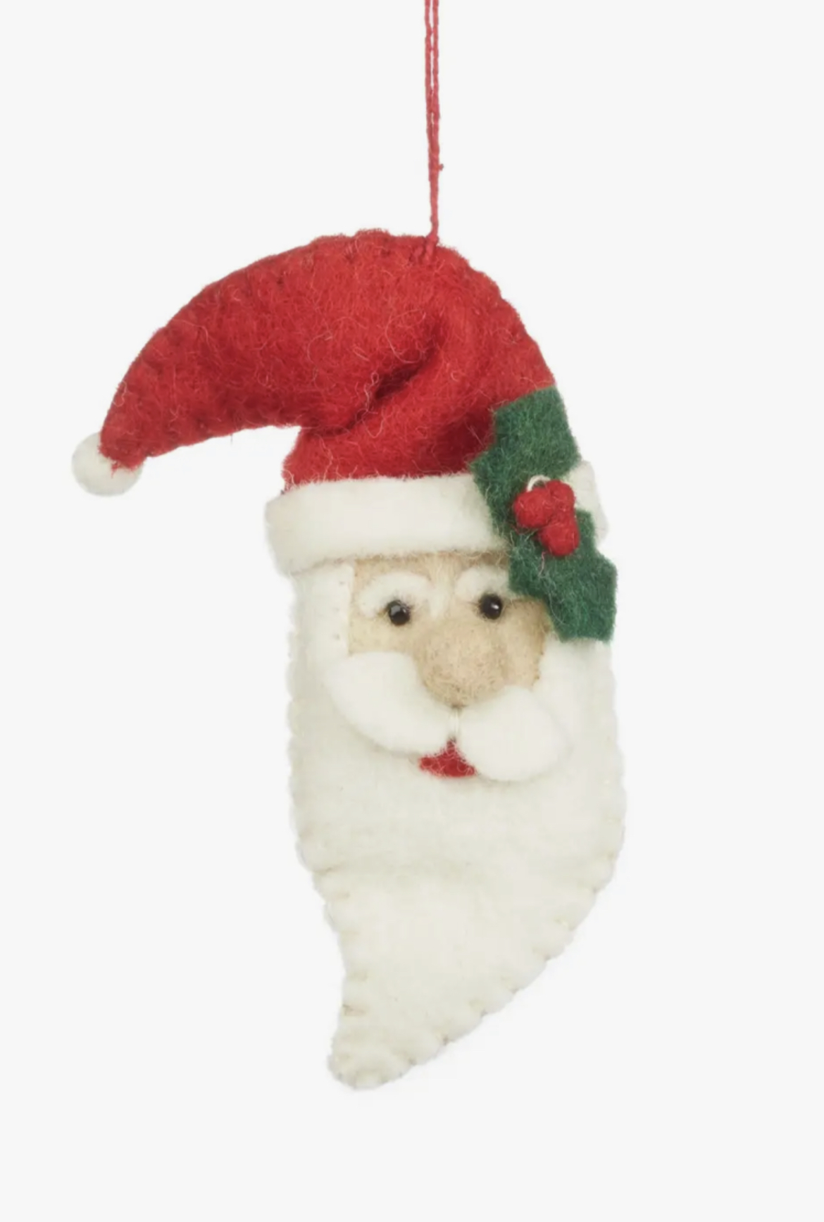 Traditional Santa - Handmade Felt Ornament