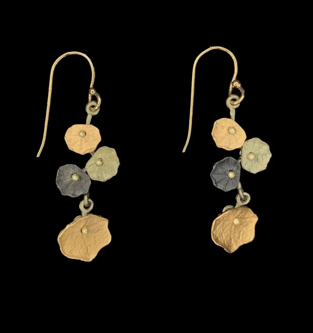 Image of Nasturtium Dainty Wire Earrings by Michael Michaud