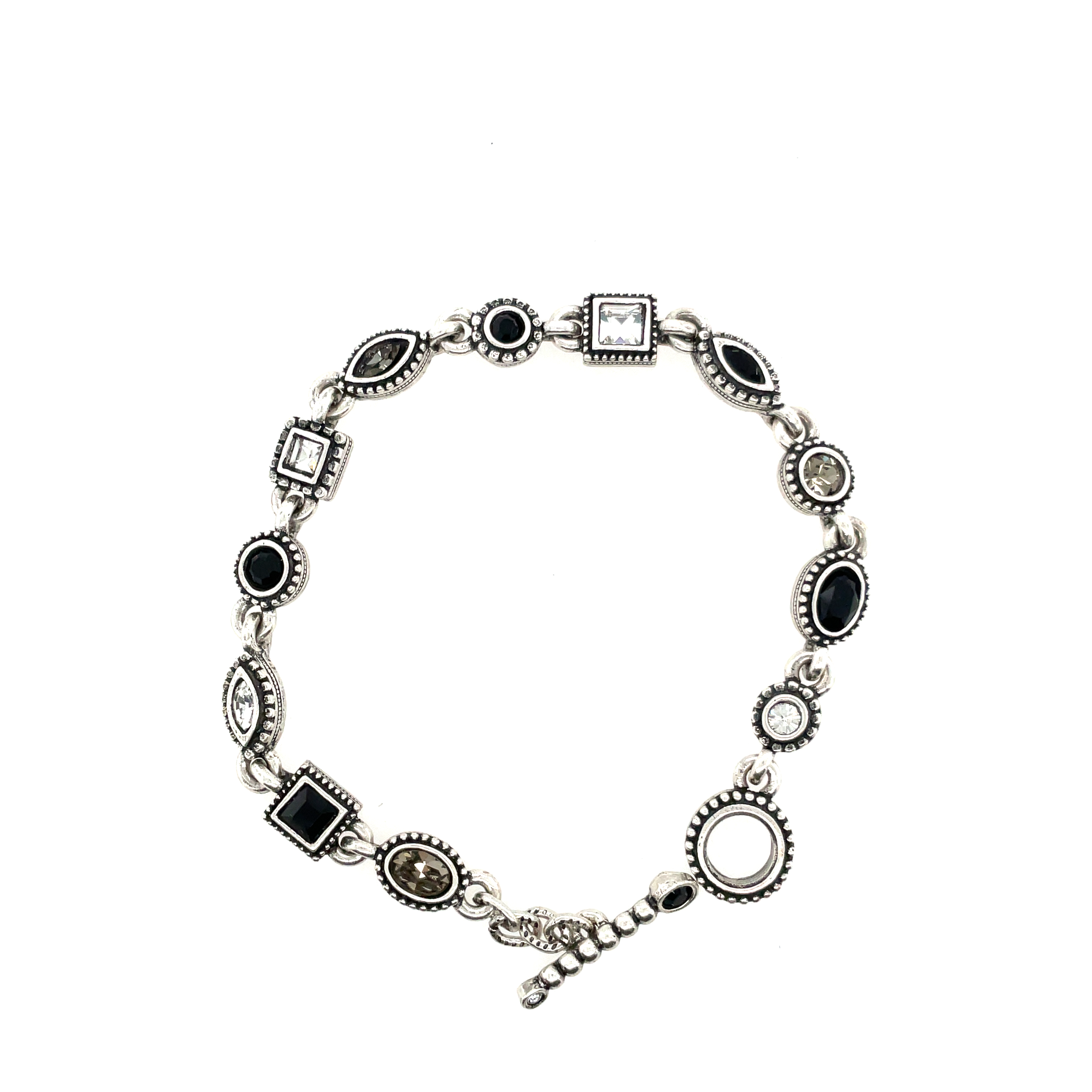 Abigail Bracelet in Silver, Black & White