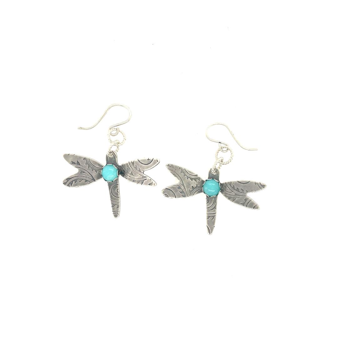 Dragonfly Turquoise Earrings