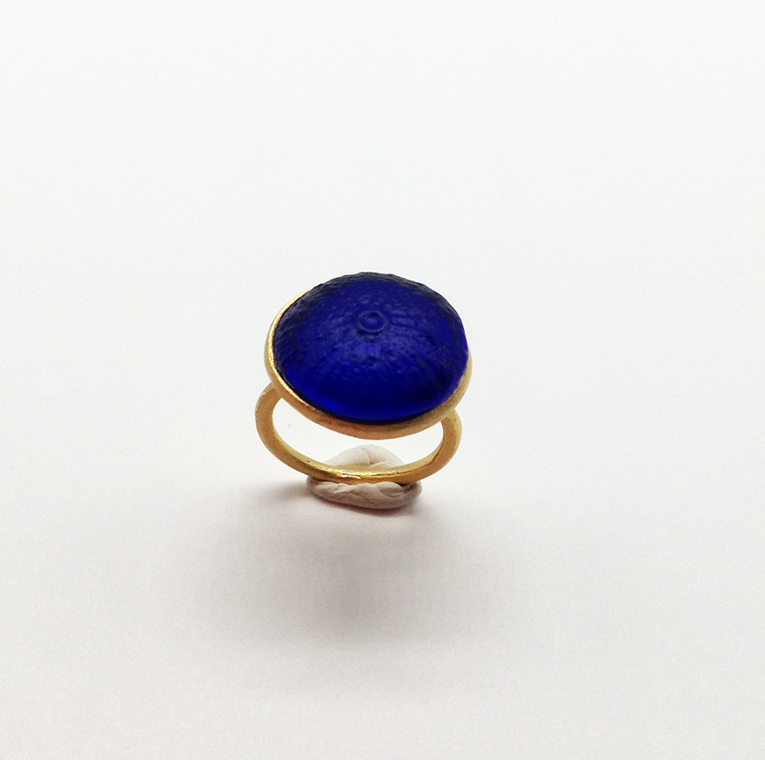 Image 1 for Adjustable Sea Urchin Ring in Cobalt Size 6 Adjustable Sea Urchin Ring in Cobalt Size 6