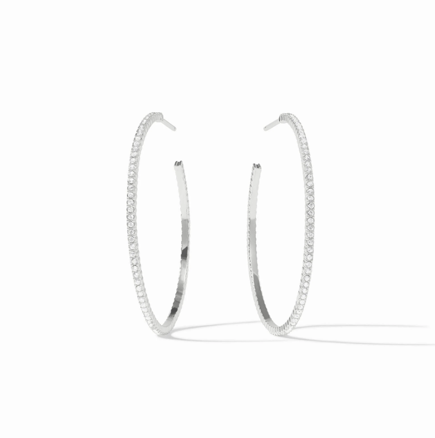 Image of Silver Windsor Hoops - Large by Julie Vos