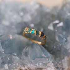 Blue Ombre Ring Size 6 Gold