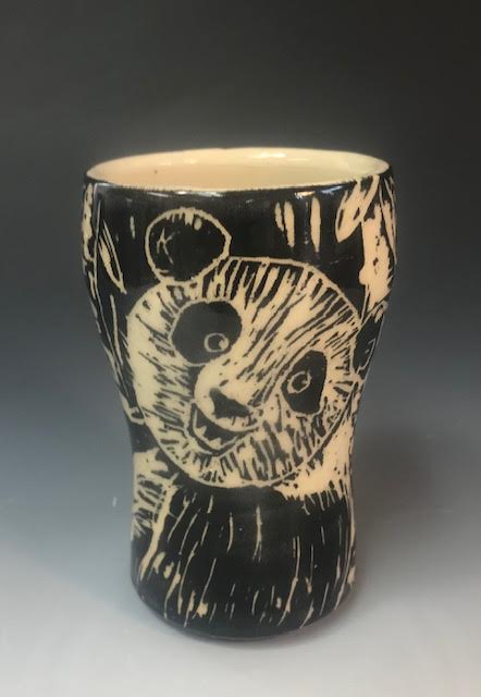 Image of Small Panda Vase by Nancy Briggs