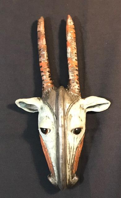 Large African Inspired Antelope Mask