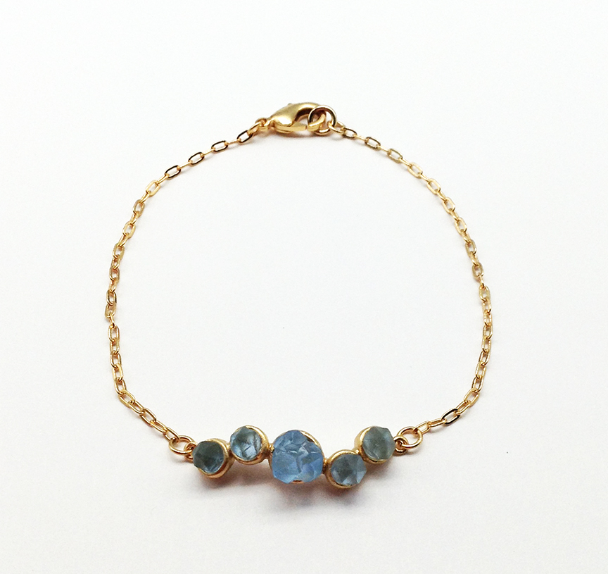 Image 1 for Crystal Bracelet, Bronze and Cast Glass, 7 1/2 Crystal Bracelet, Bronze and Cast Glass, 7 1/2