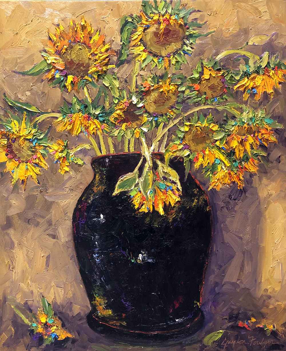 Sunflowers in Mexican... by  Graydon Foulger - Masterpiece Online