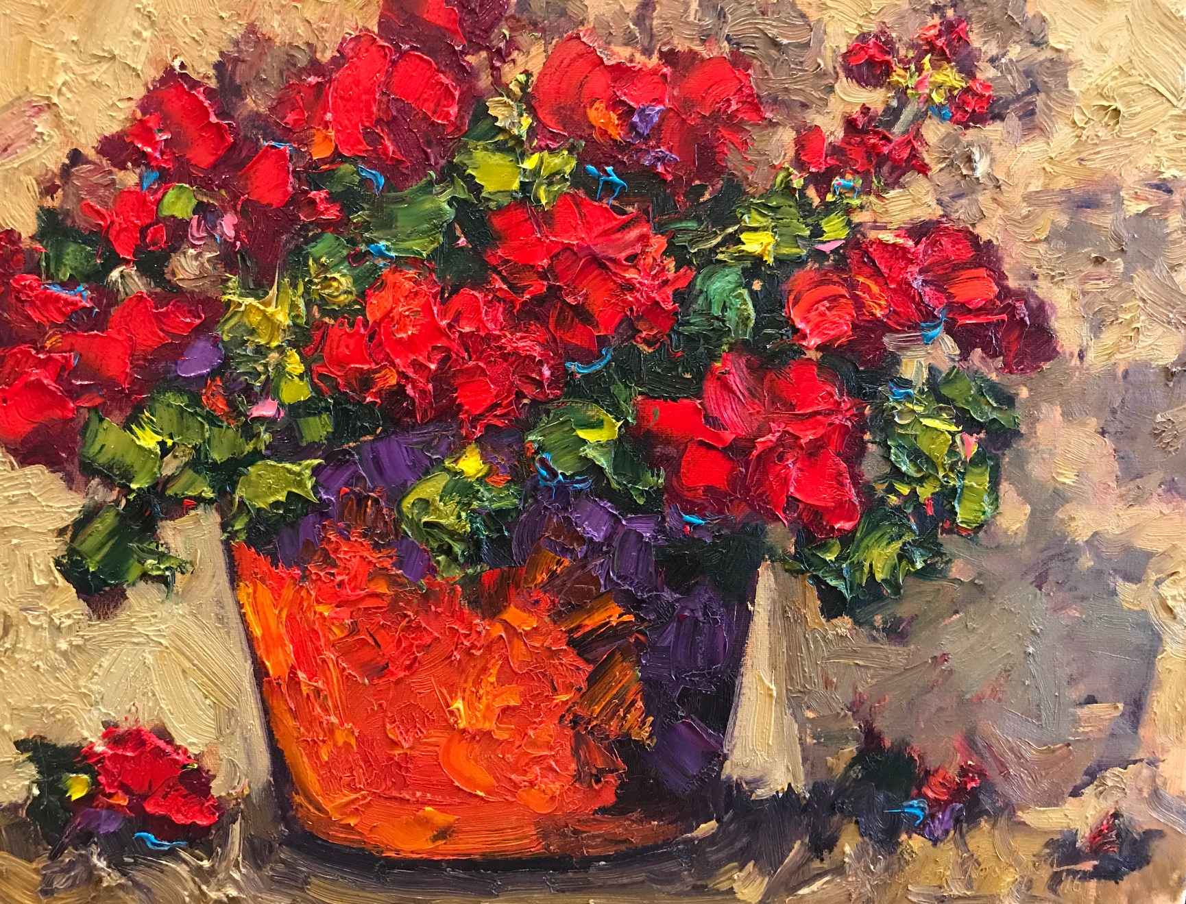 Red Geraniums by  Graydon Foulger - Masterpiece Online