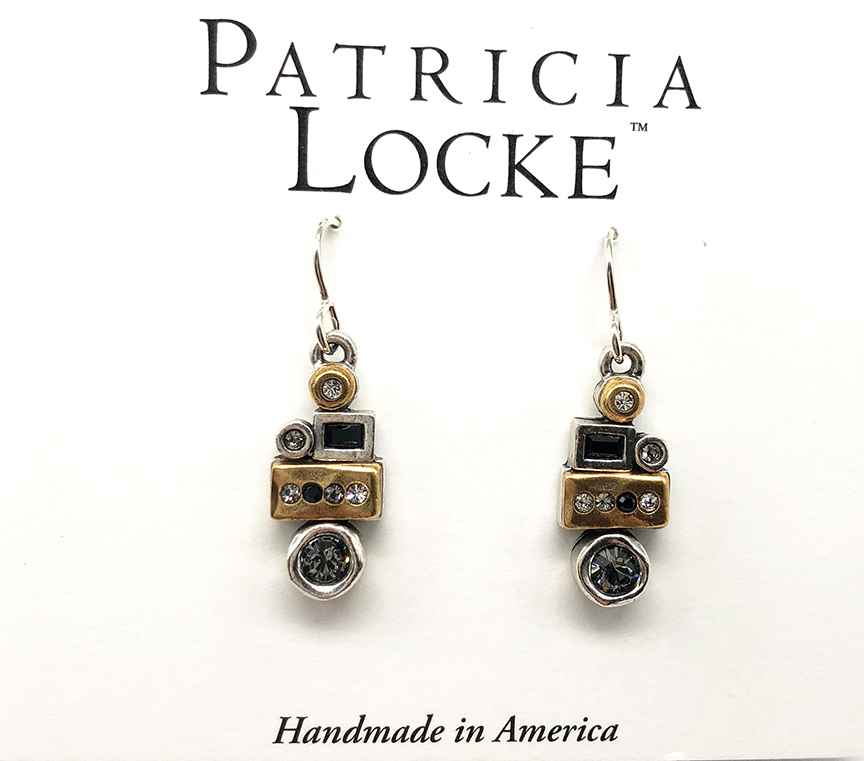 Image 1 for Girlfriends Earrings in Silver, Black & White Girlfriends Earrings in Silver, Black & White