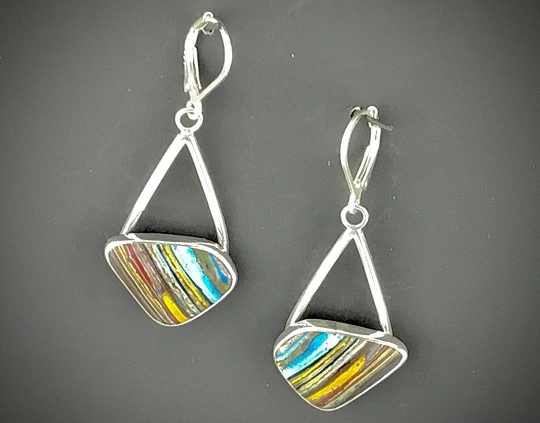 Rainbow Casilica Earrings in Sterling Silver