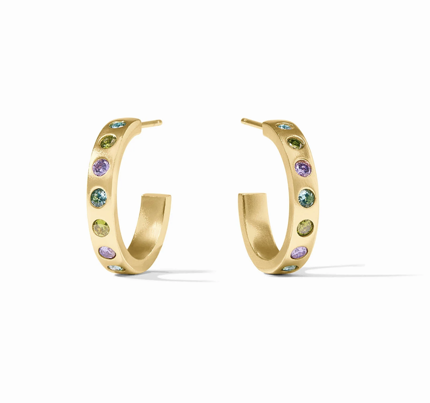 Image of Blue Twilight Rainbow Hoop Earrings - Small by Julie Vos