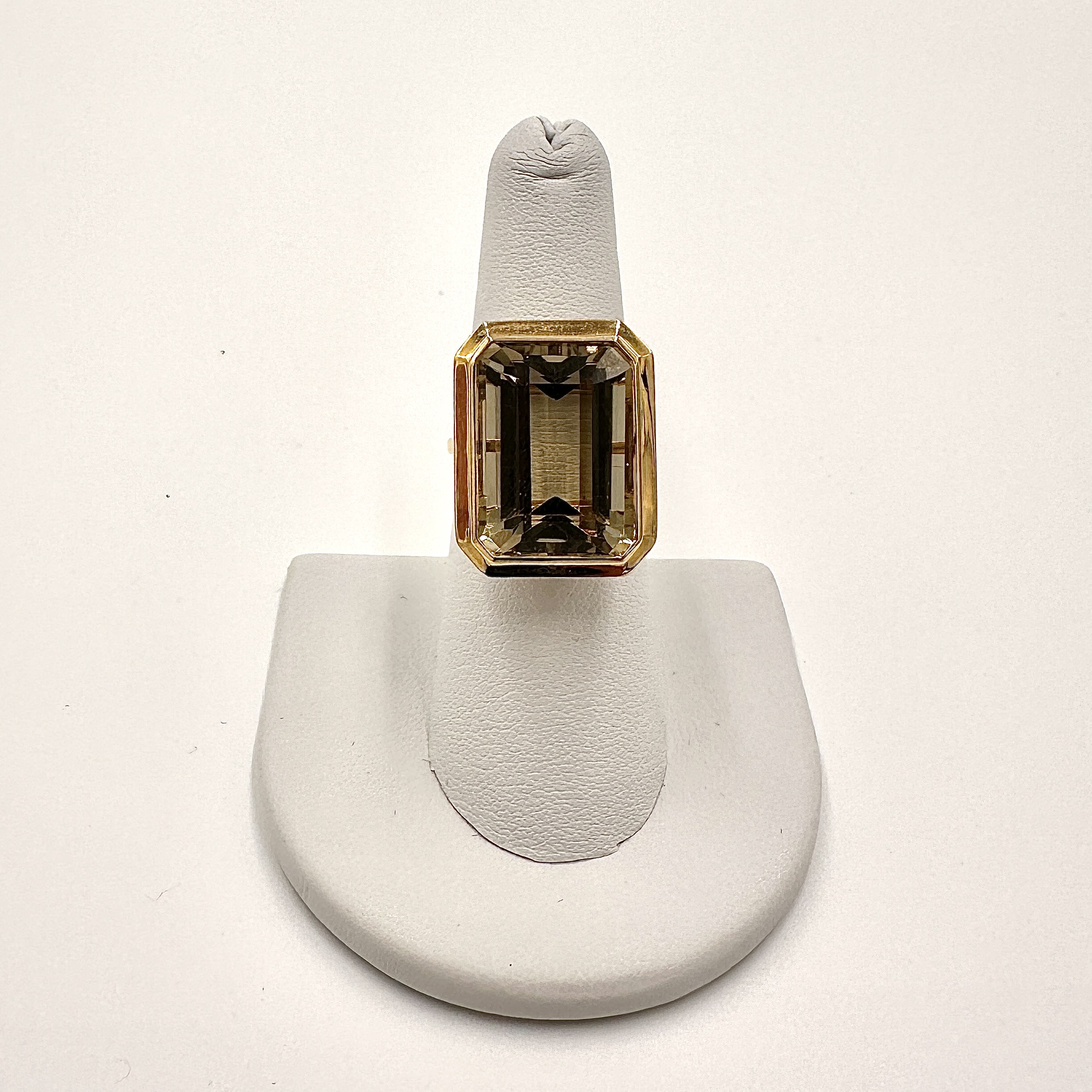 Image of 18 Karat Yellow Gold, Lemon Quartz Ring by Marcia McDonough