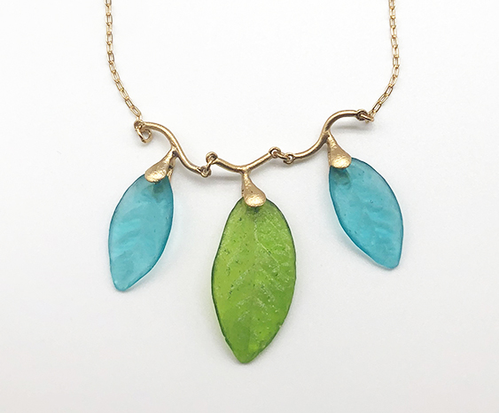 Image 1 for 3 Leaf Necklace 17 3 Leaf Necklace 17