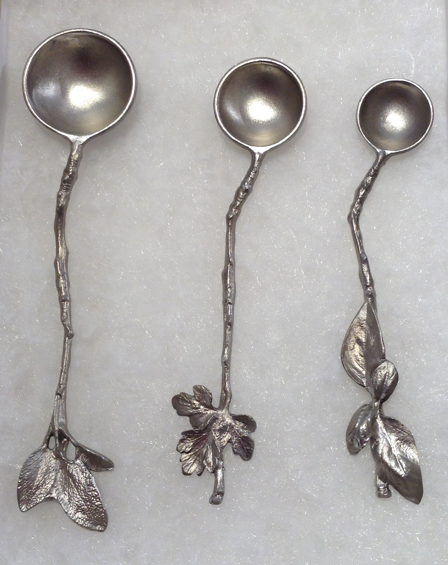 Serving Herb Spoons - Silver