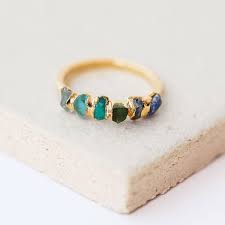 Blue Ombre Ring Size 6 Gold