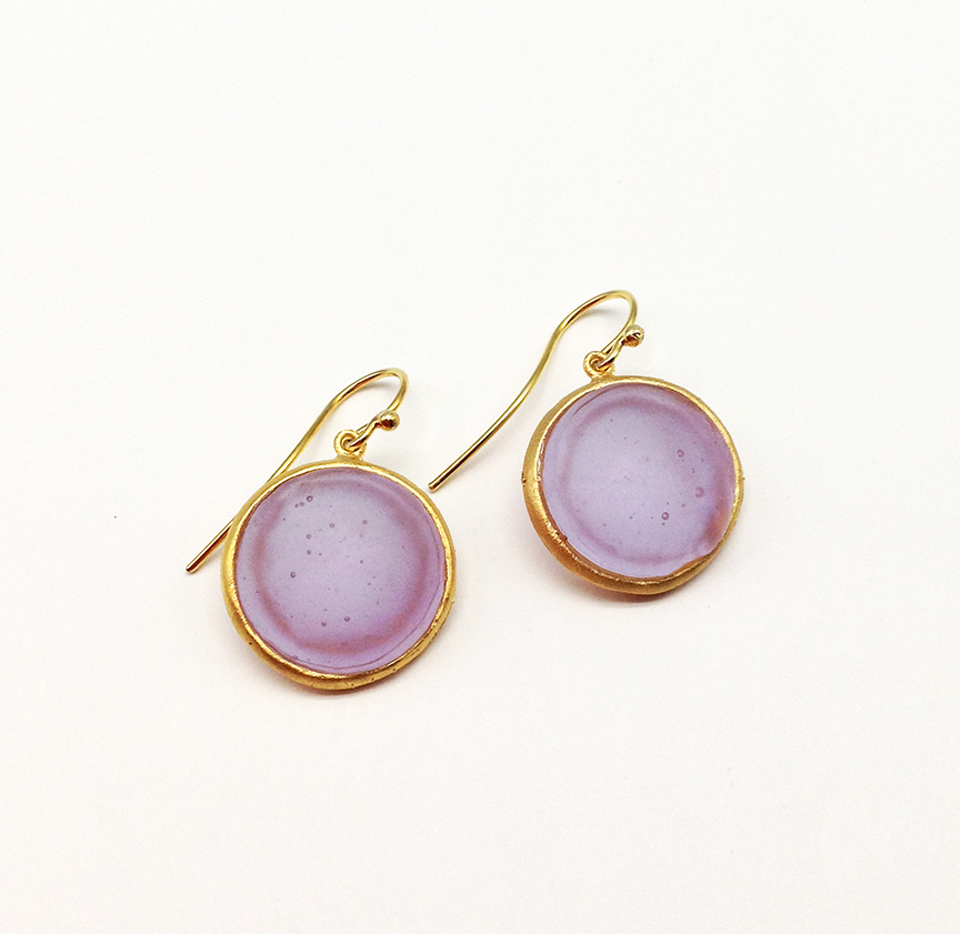 Image 1 for Bubble Dainty Wire Earring in Lavender Bubble Dainty Wire Earring in Lavender