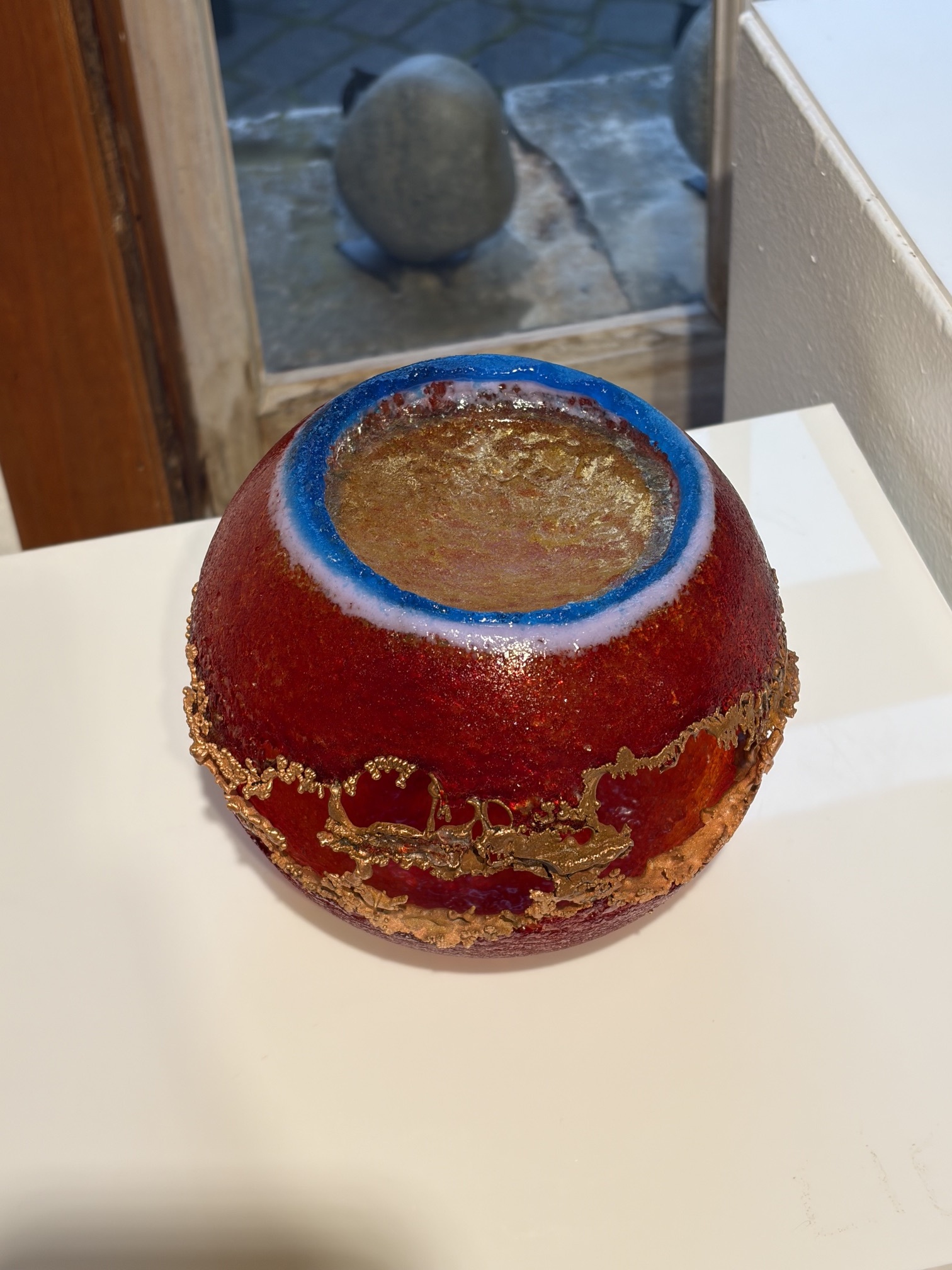 Image 2 for Barnacle, Large - Red with Blue Rim