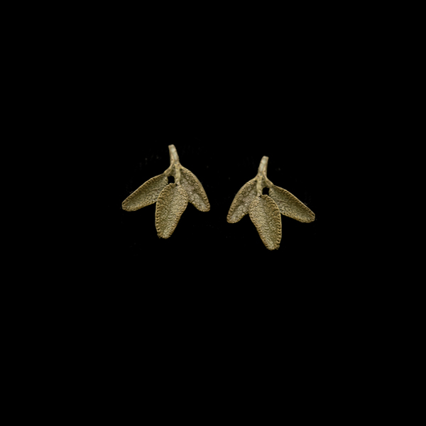 Petite Herb Sage Post Earrings