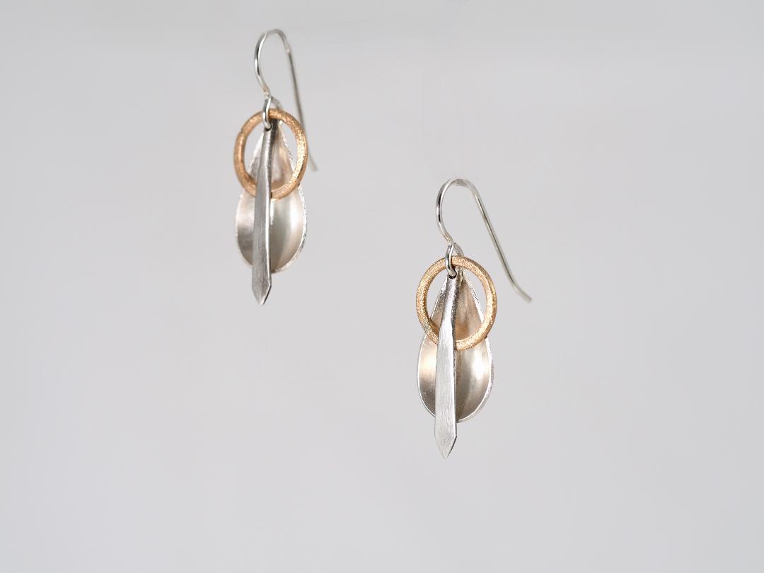 Image of Gold and Silver Playing Earrings by Barbara Rand